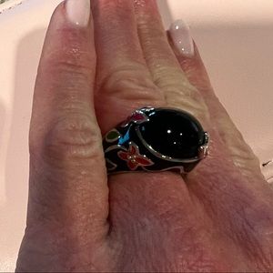 Enamel& sterling silver Ring